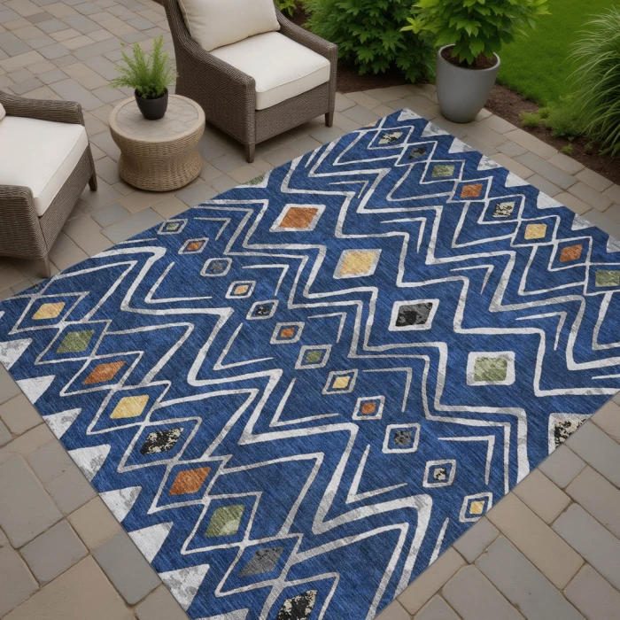 Addison Rugs Chantille Blue ACN2702 5ft. x 7ft.6in. Rect. Rug