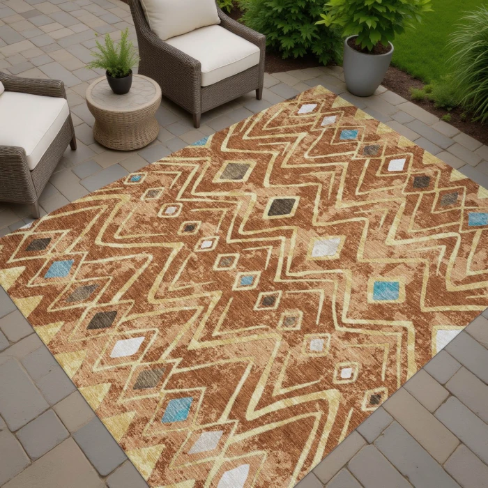 Addison Rugs Chantille Orange ACN2702 5ft. x 7ft.6in. Rect. Rug