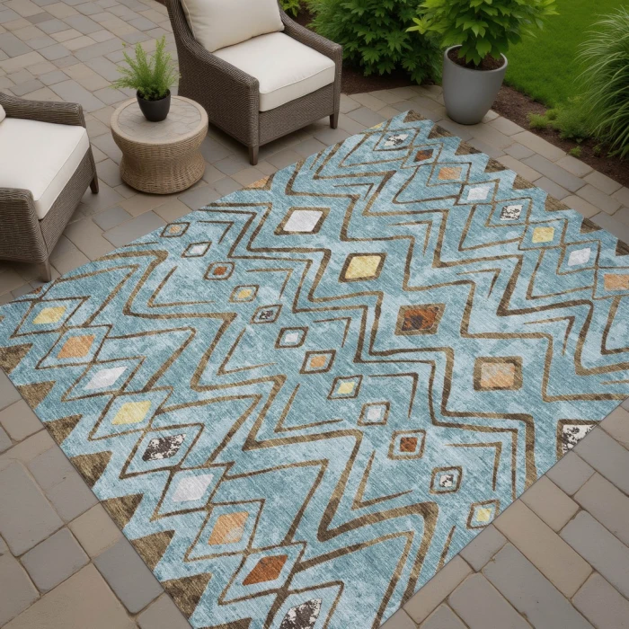 Addison Rugs Chantille Teal ACN2702 9ft. x 12ft. Rect. Rug