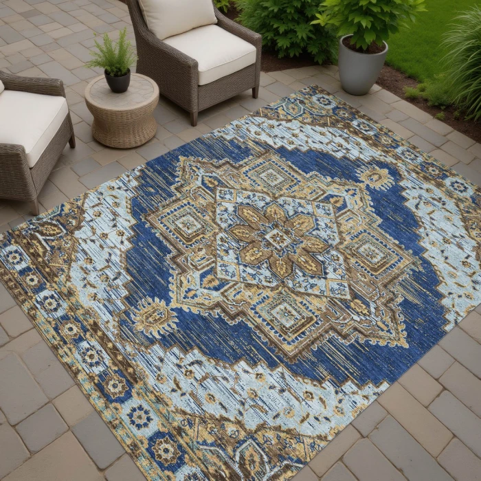 Addison Rugs Chantille Blue ACN2704 8ft. x 10ft. Rect. Rug