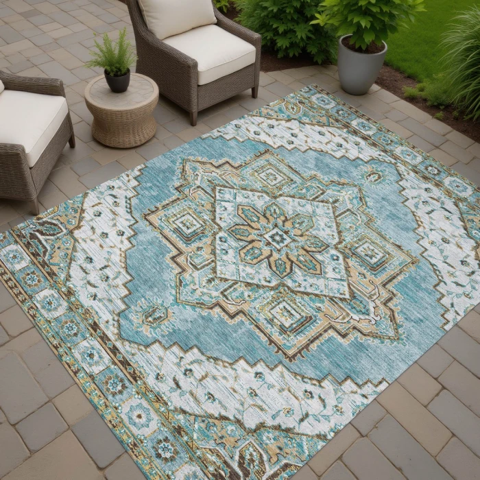 Addison Rugs Chantille Teal ACN2704 5ft. x 7ft.6in. Rect. Rug