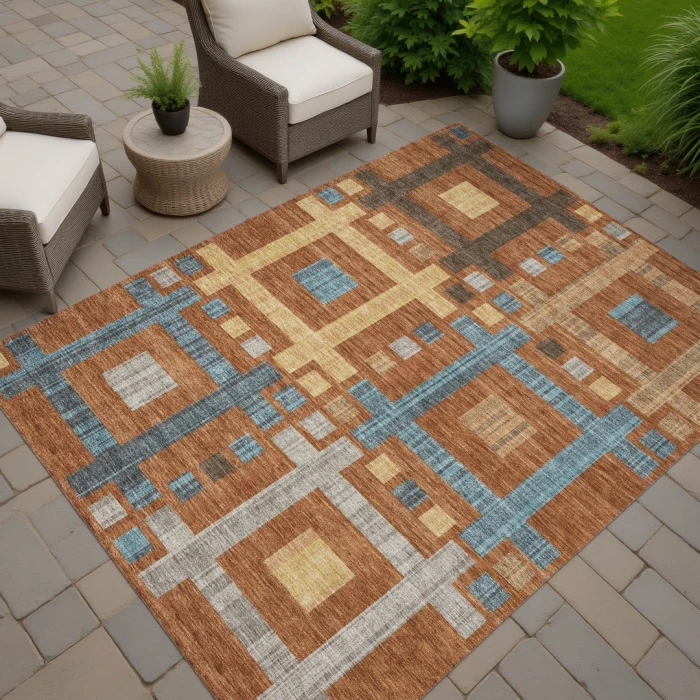 Addison Rugs Chantille Orange ACN2708 8ft. x 10ft. Rect. Rug