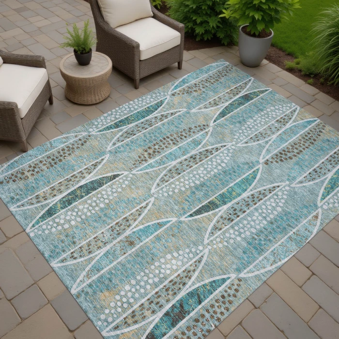 Addison Rugs Chantille Teal ACN2711 9ft. x 12ft. Rect. Rug