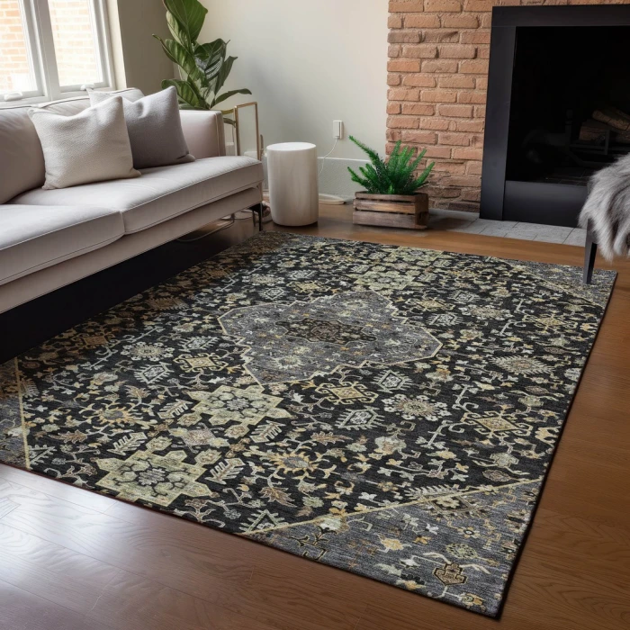 Addison Rugs Chantille Black ACN2714 9ft. x 12ft. Rect. Rug