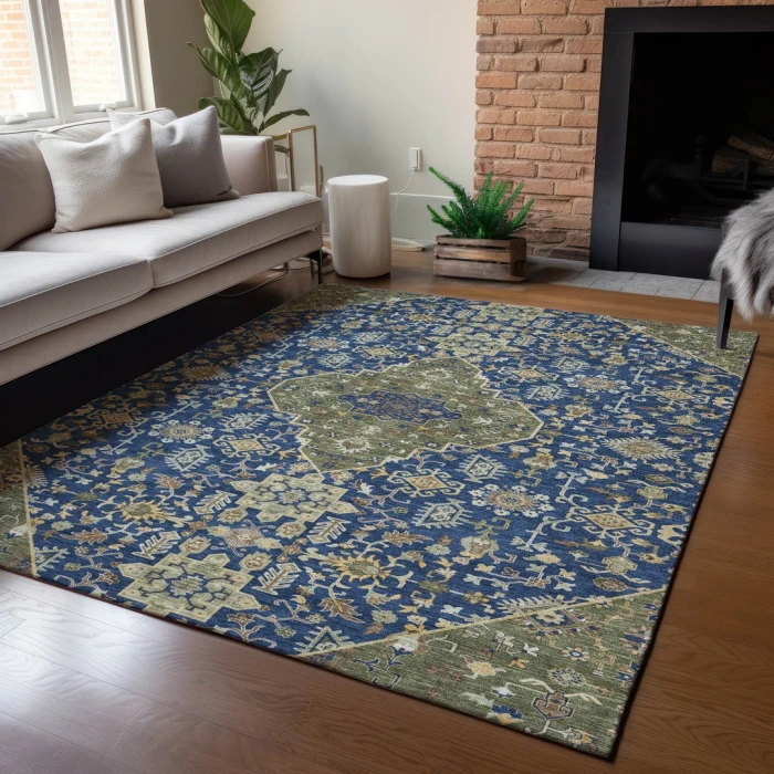 Addison Rugs Chantille Blue ACN2714 5ft. x 7ft.6in. Rect. Rug