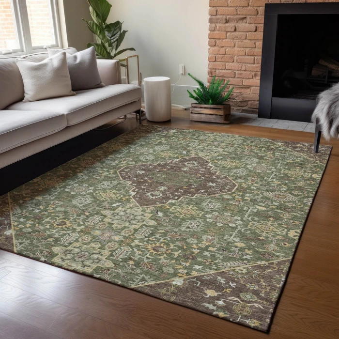 Addison Rugs Chantille Green ACN2714 9ft. x 12ft. Rect. Rug