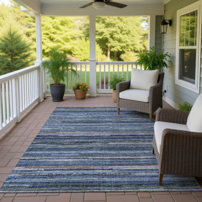 Addison Rugs Chantille Blue ACN2717 5ft. x 7ft.6in. Rect. Rug