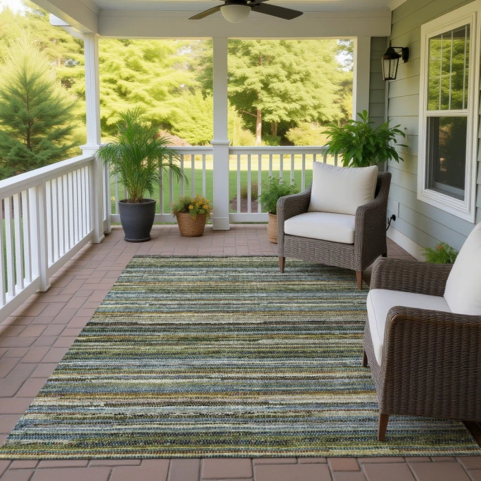 Addison Rugs Chantille Green ACN2717 9ft. x 12ft. Rect. Rug