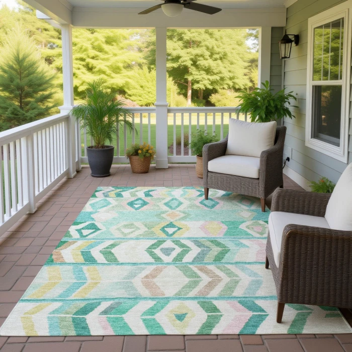Addison Rugs Chantille Teal ACN2721 5ft. x 7ft.6in. Rect. Rug