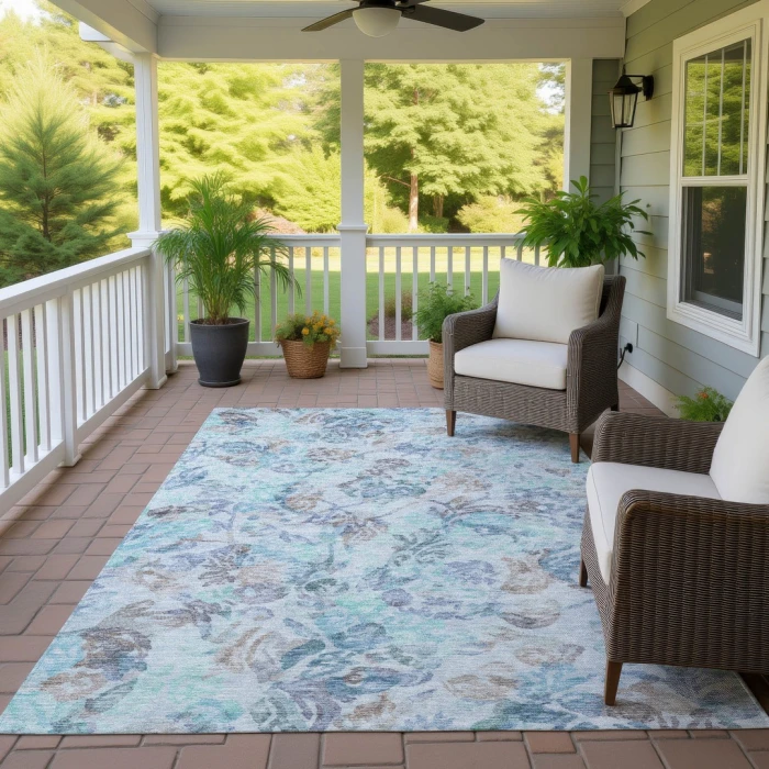Addison Rugs Chantille Teal ACN2723 5ft. x 7ft.6in. Rect. Rug