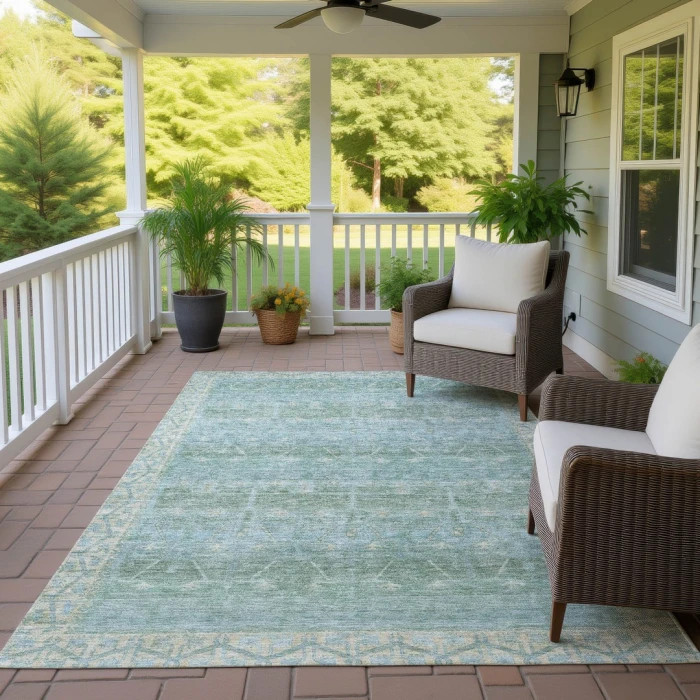 Addison Rugs Chantille Green ACN2725 9ft. x 12ft. Rect. Rug