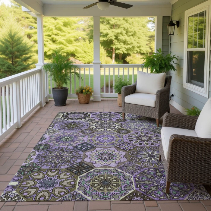 Addison Rugs Chantille Purple ACN2729 5ft. x 7ft.6in. Rect. Rug