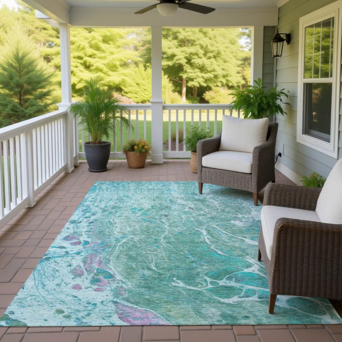 Addison Rugs Chantille Teal ACN2731 8ft. x 10ft. Rect. Rug