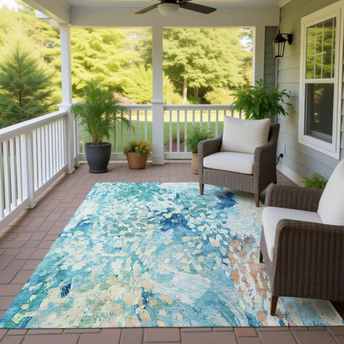Addison Rugs Chantille Teal ACN2736 5ft. x 7ft.6in. Rect. Rug