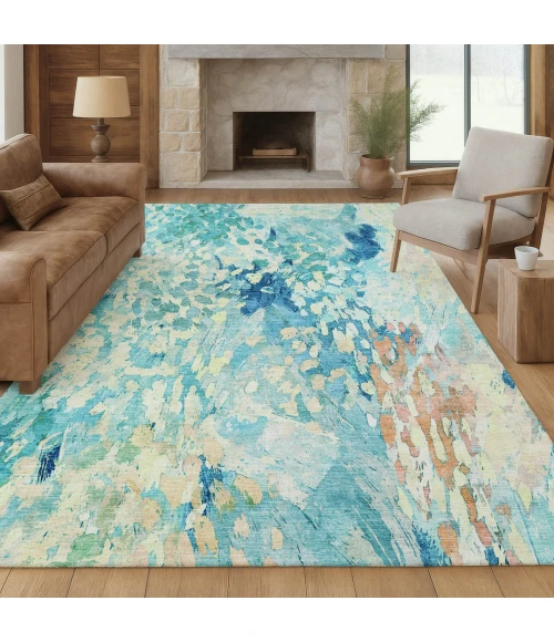 Addison Rugs Chantille Teal ACN2736 5ft. x 7ft.6in. Rect. Rug