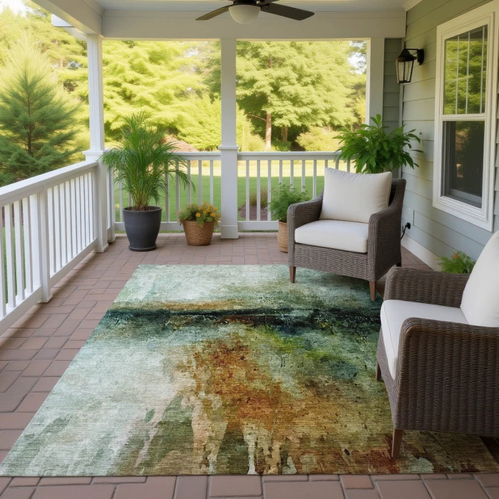 Addison Rugs Chantille Green ACN2739 9ft. x 12ft. Rect. Rug