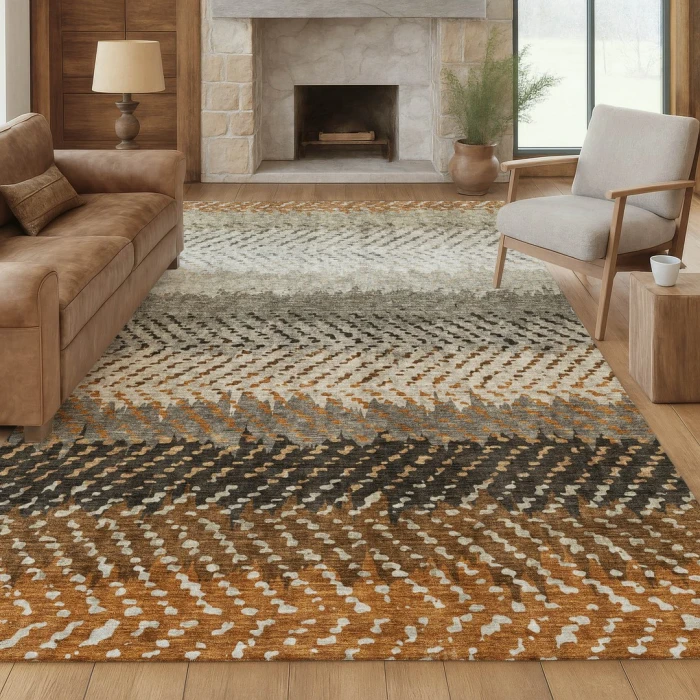 Addison Rugs Chantille Orange ACN2740 9ft. x 12ft. Rect. Rug