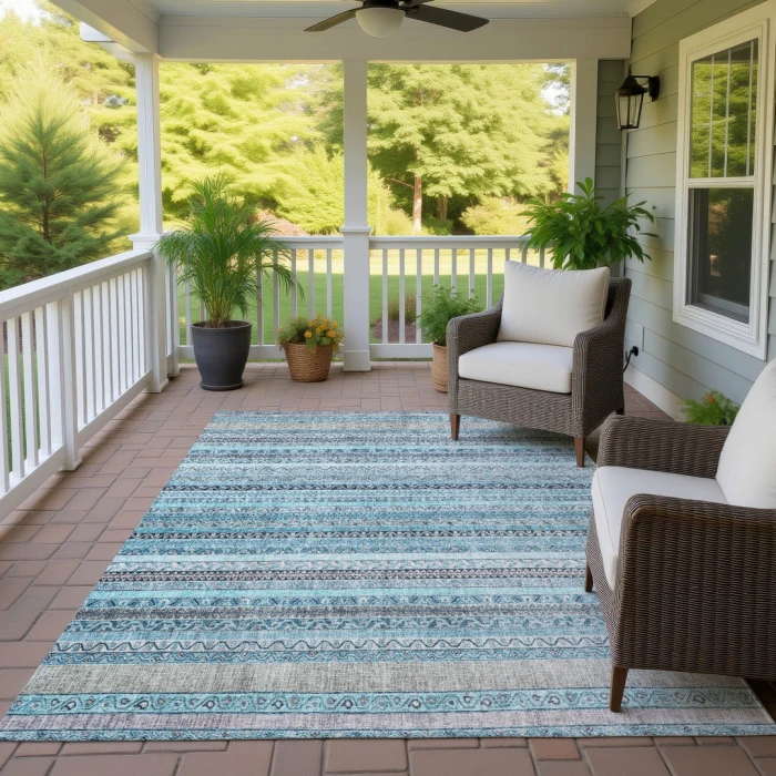 Addison Rugs Chantille Teal ACN2742 8ft. x 10ft. Rect. Rug