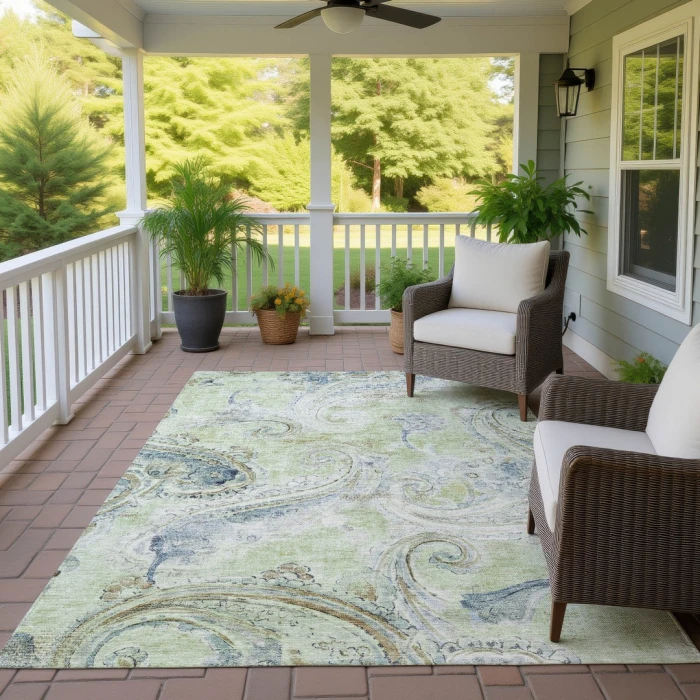 Addison Rugs Chantille Green ACN2747 5ft. x 7ft.6in. Rect. Rug