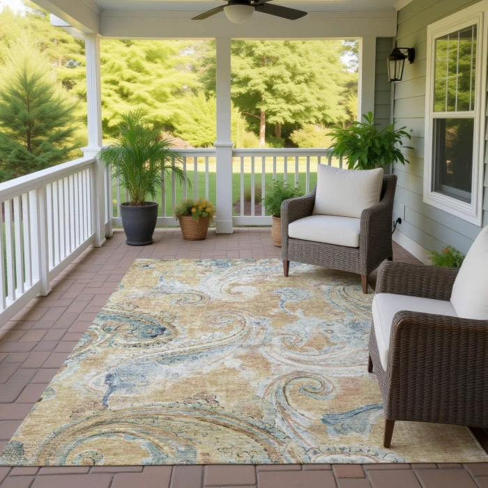 Addison Rugs Chantille Orange ACN2748 8ft. x 10ft. Rect. Rug