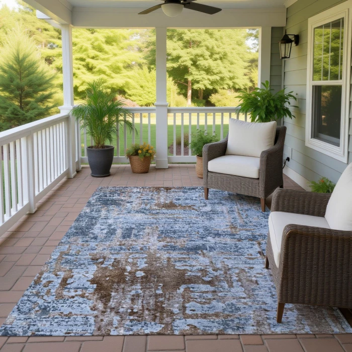 Addison Rugs Chantille Blue ACN2750 9ft. x 12ft. Rect. Rug