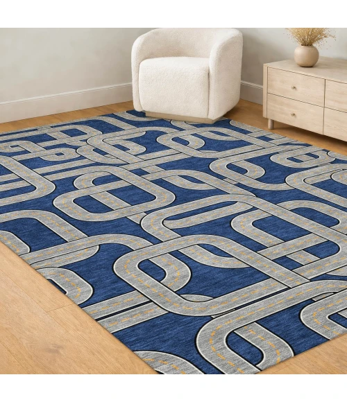 Addison Rugs Chantille Blue ACN2764 8ft. x 10ft. Rect. Rug