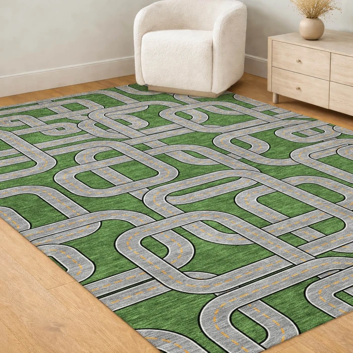 Addison Rugs Chantille Green ACN2764 9ft. x 12ft. Rect. Rug