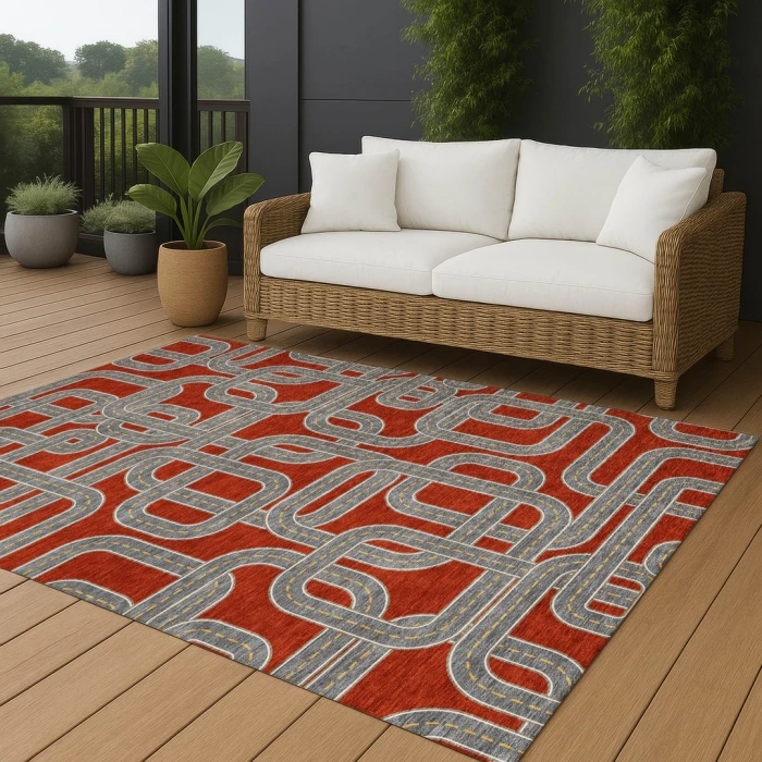 Addison Rugs Chantille Red ACN2764 5ft. x 7ft.6in. Rect. Rug