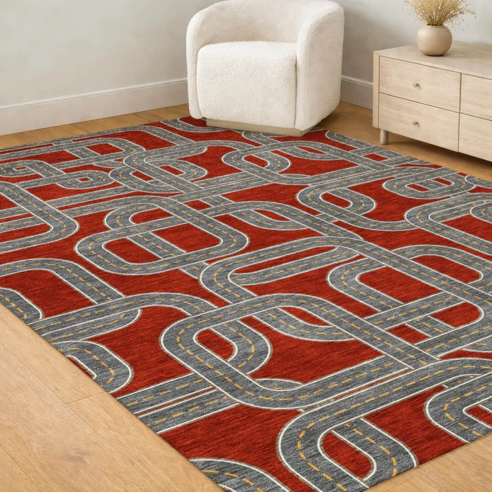 Addison Rugs Chantille Red ACN2764 5ft. x 7ft.6in. Rect. Rug