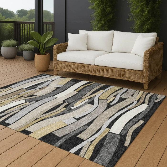 Addison Rugs Chantille Black ACN2776 8ft. x 10ft. Rect. Rug
