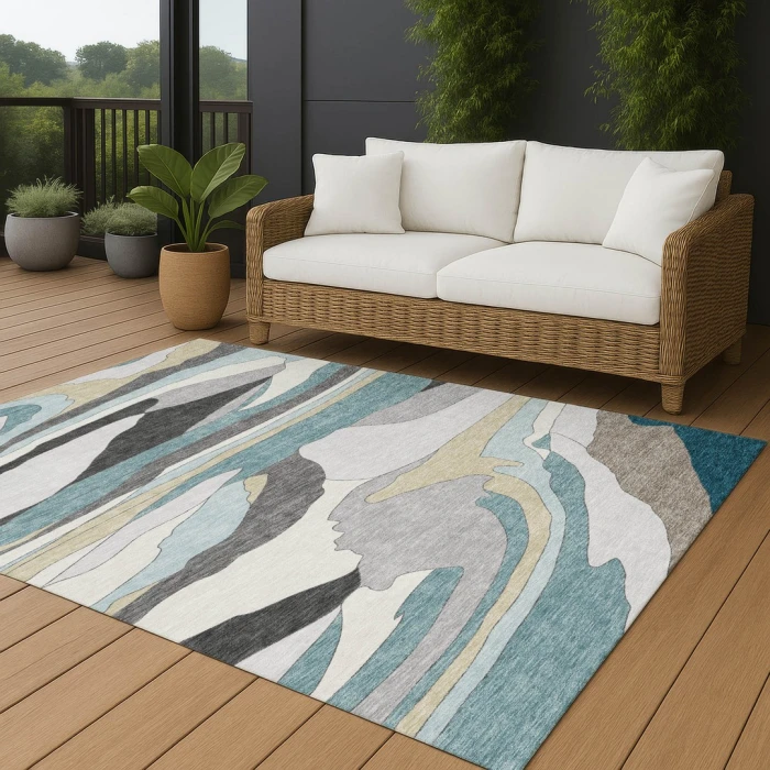 Addison Rugs Chantille Teal ACN2777 8ft. x 10ft. Rect. Rug