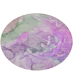 Addison Chantille ACN500 Purple 8 ft. x 8 ft. Round Rug