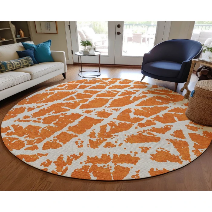 Chantille ACN501 Orange 8' x 8' Rug