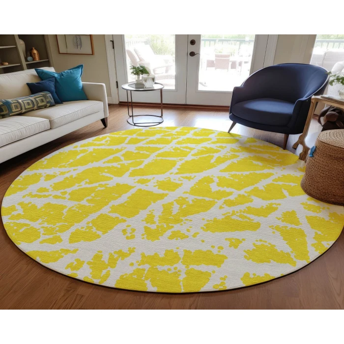 Chantille ACN501 Yellow 8' x 8' Rug
