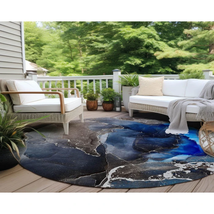 Chantille ACN503 Navy 8' x 8' Rug
