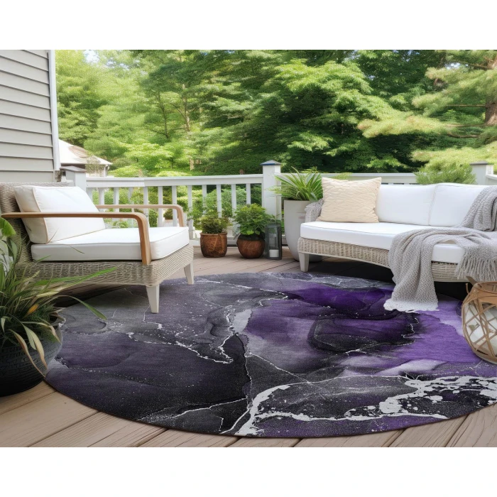 Chantille ACN503 Purple 8' x 8' Rug