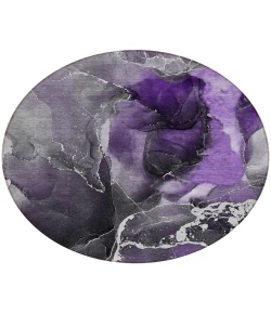 Addison Chantille ACN503 Purple 8 ft. x 8 ft. Round Rug