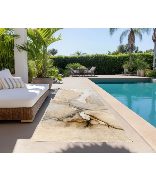 Chantille ACN506 Beige 2'3" x 7'6" Rug