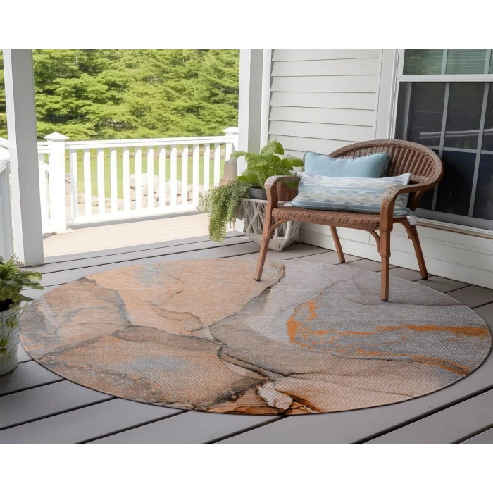 Chantille ACN506 Orange 8' x 8' Rug