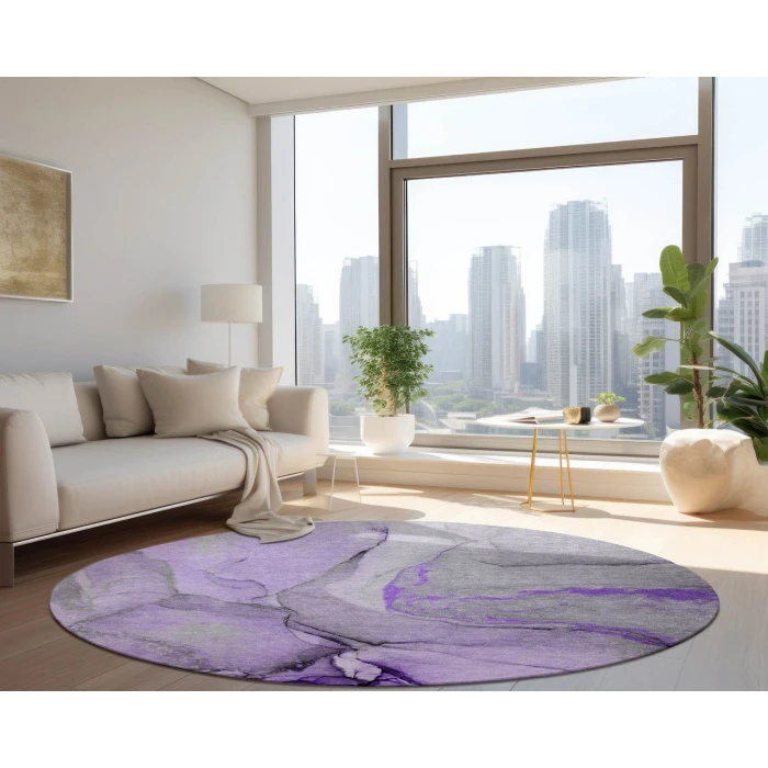 Chantille ACN506 Purple 8' x 8' Rug