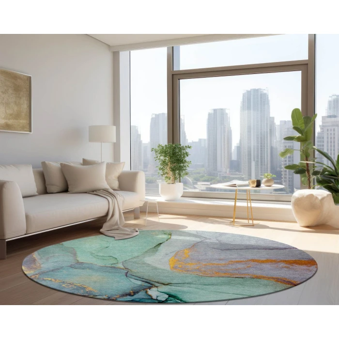 Chantille ACN506 Teal 8' x 8' Rug