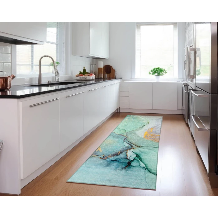 Chantille ACN506 Teal 2'3" x 7'6" Rug