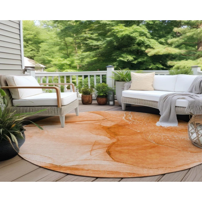 Chantille ACN507 Orange 8' x 8' Rug