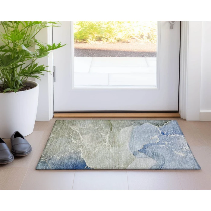 Chantille ACN517 Blue 1'8" x 2'6" Rug