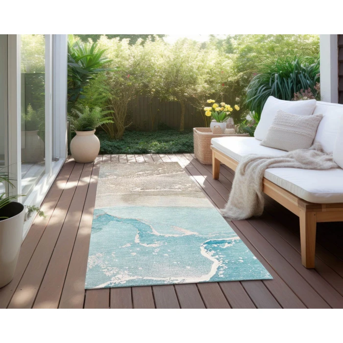 Chantille ACN517 Teal 2'3" x 7'6" Rug