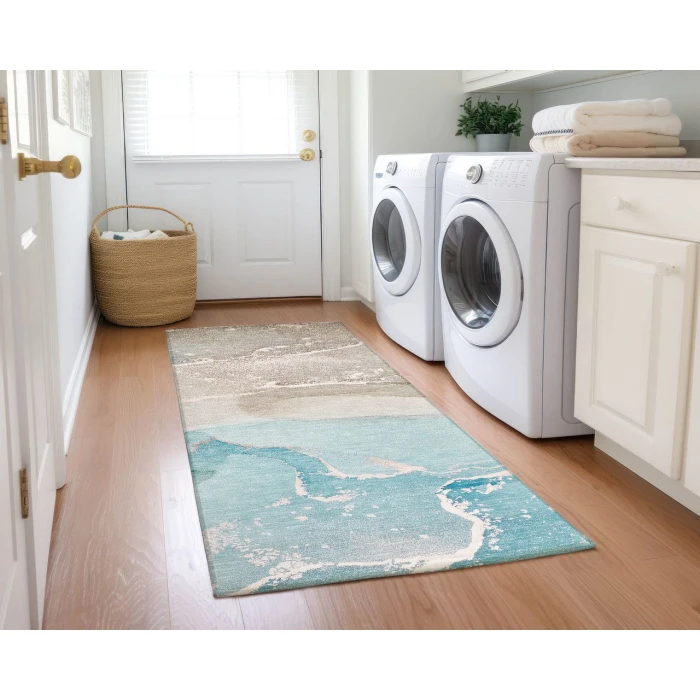 Chantille ACN517 Teal 2'3" x 7'6" Rug