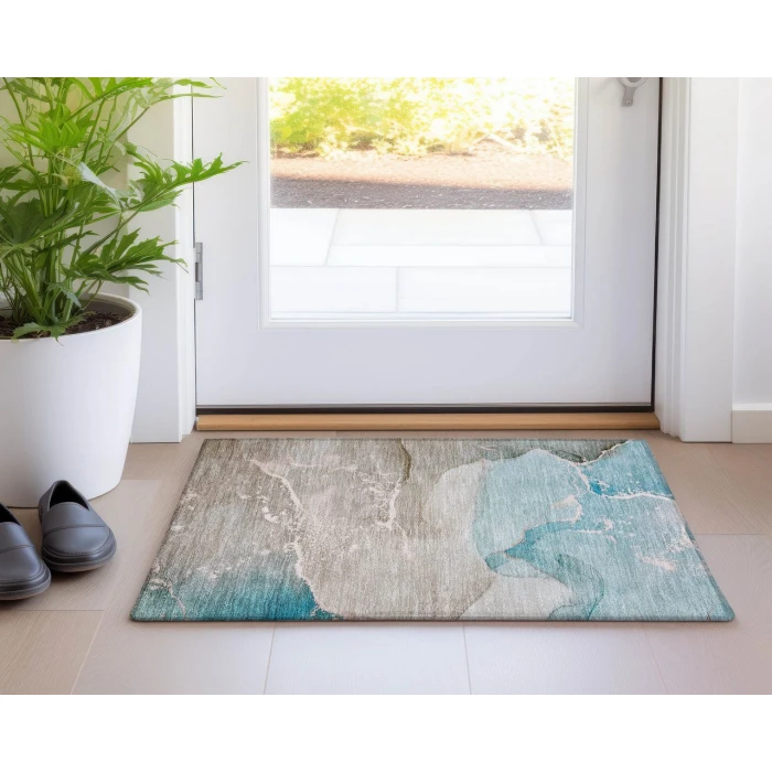 Chantille ACN517 Teal 1'8" x 2'6" Rug