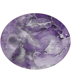 Addison Chantille ACN518 Purple 8 ft. x 8 ft. Round Rug