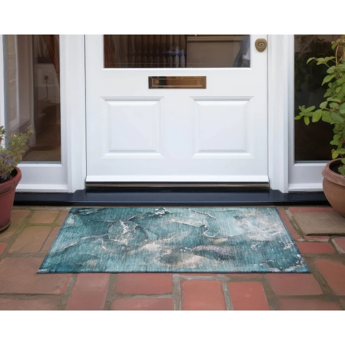 Chantille ACN518 Teal 1'8" x 2'6" Rug