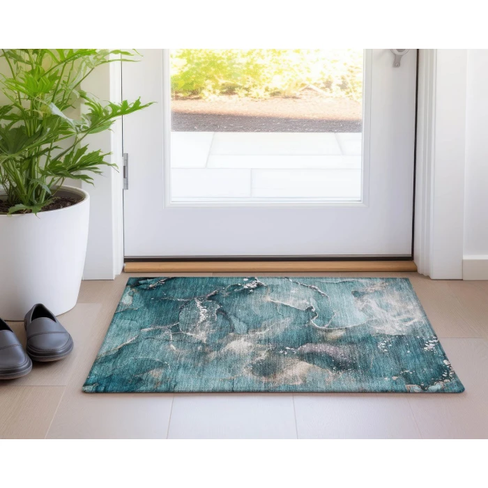 Chantille ACN518 Teal 1'8" x 2'6" Rug